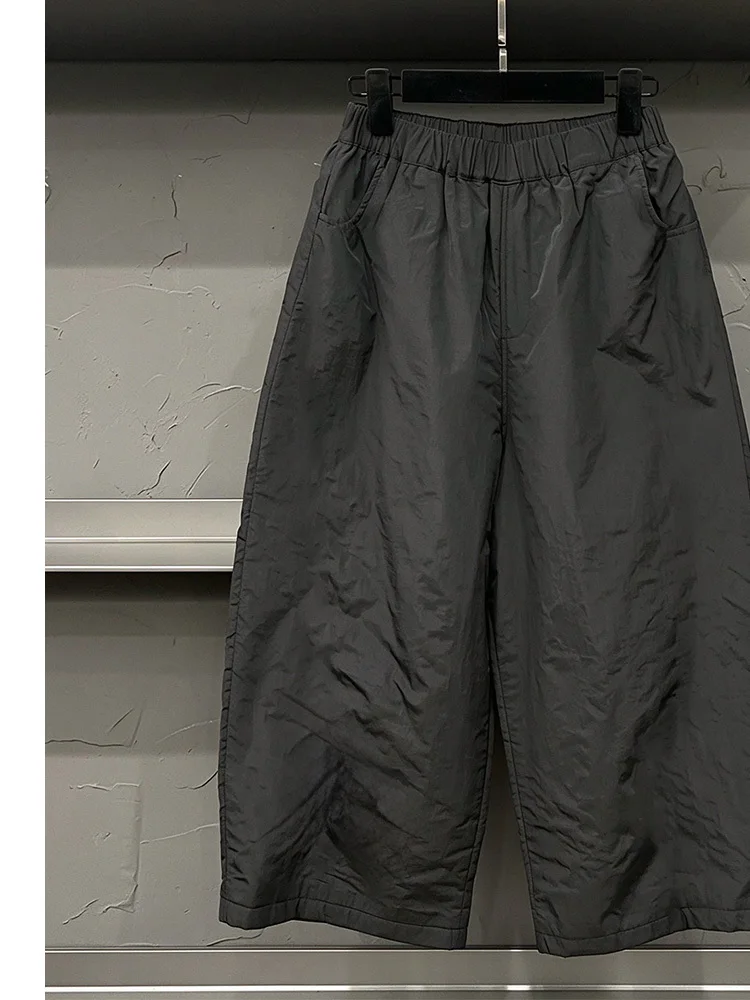 Authentic Winter 2026 High Waist Wide Leg Pants Casual Loose Straight Cut Trousers Comfortable Warm Fashionable Ladies Pants