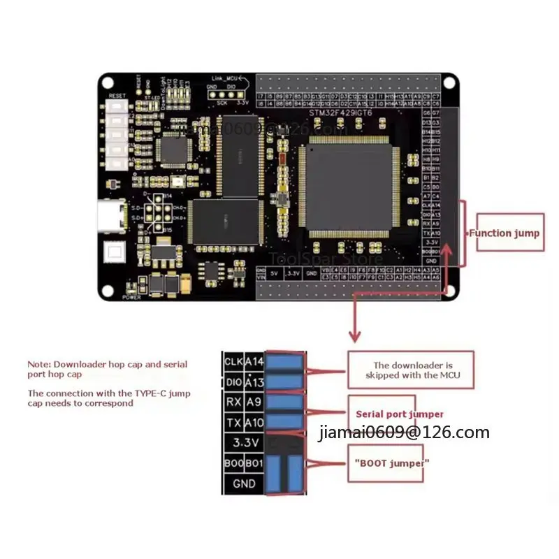 3CGRO-STM32 Development Board STM32F429IGT6 With Integrated ST-LINK Downloader Serial Port Module
