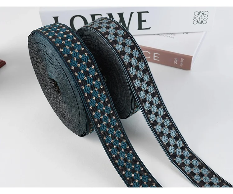 

25 Meters 3CM Wide Sewing Ribbon Straps DIY Cushion Sofa Curtain Abaya Decoration Jacquard Trim Woven Ribbon
