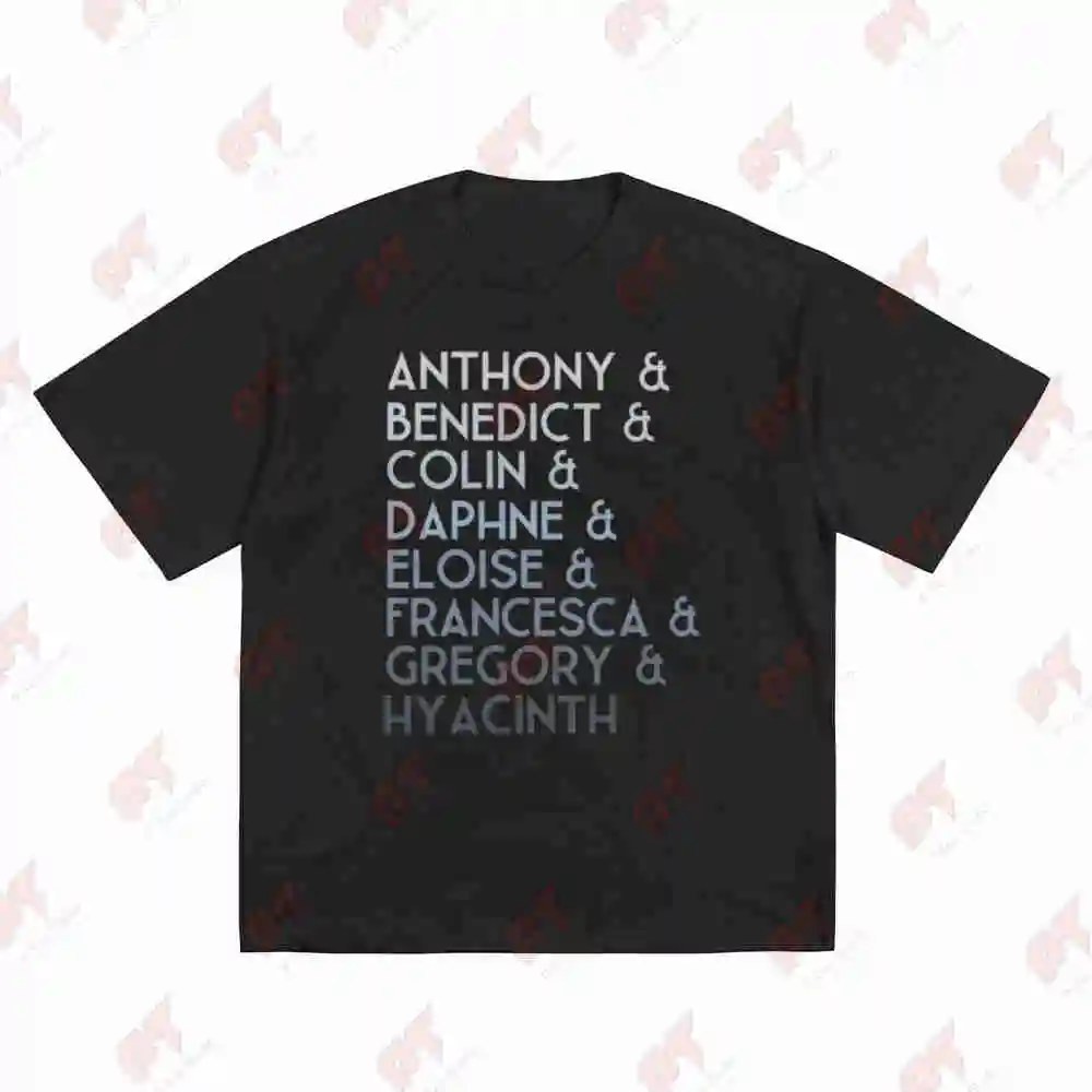 The Siblings Anthony Benedict Colin Daphne Elouise Short Sleeve Tee 100% Cotton T-Shirt