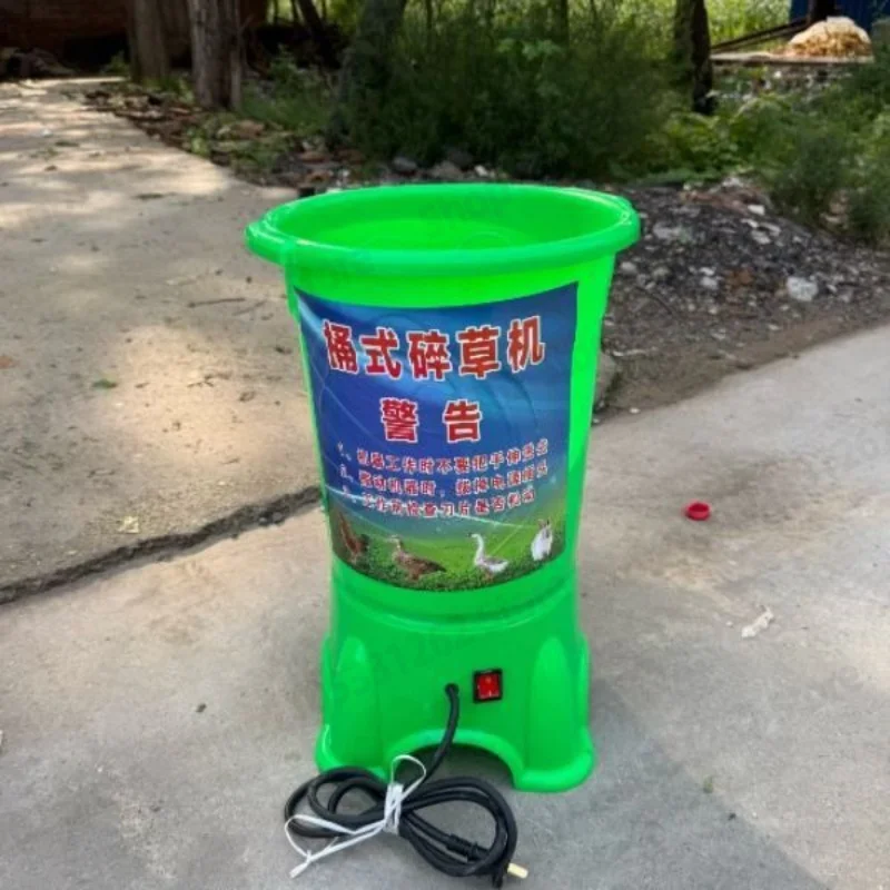 Multifunctional Vegetable Crusher for Poultry, Plastic Bucket Forage Grinder for Chickens Ducks Geese, Feed Processing Machine