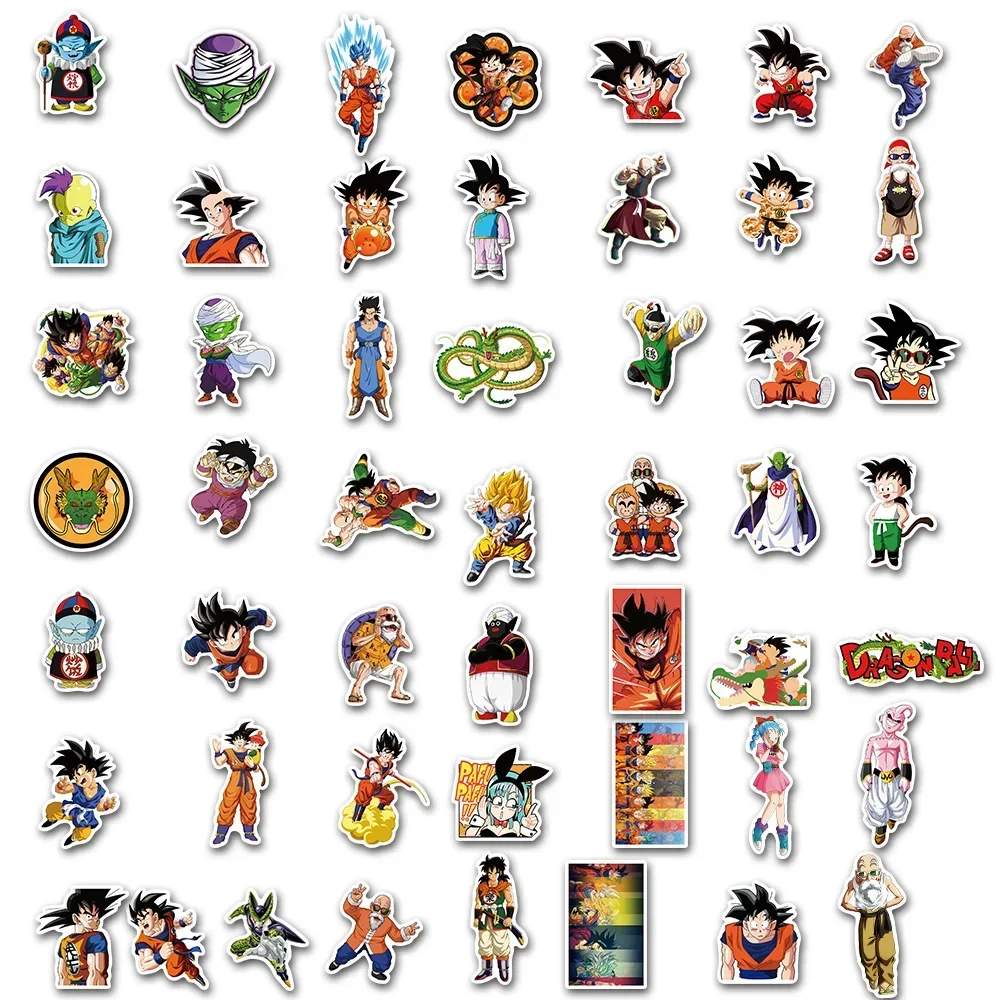 50/100PCS Anime Dragon Ball Stickers Cartoon Laptop Phone Snowboard Luggage Fridge DIY Decal Graffiti Sticker Kid Toy Gift