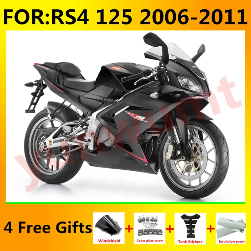 

New ABS Motorcycle Whole Fairing kit fit For RS-125 RSV125 R RSV RS 125 2006 2007 2008 2009 2010 2011 RS125 Fairing black