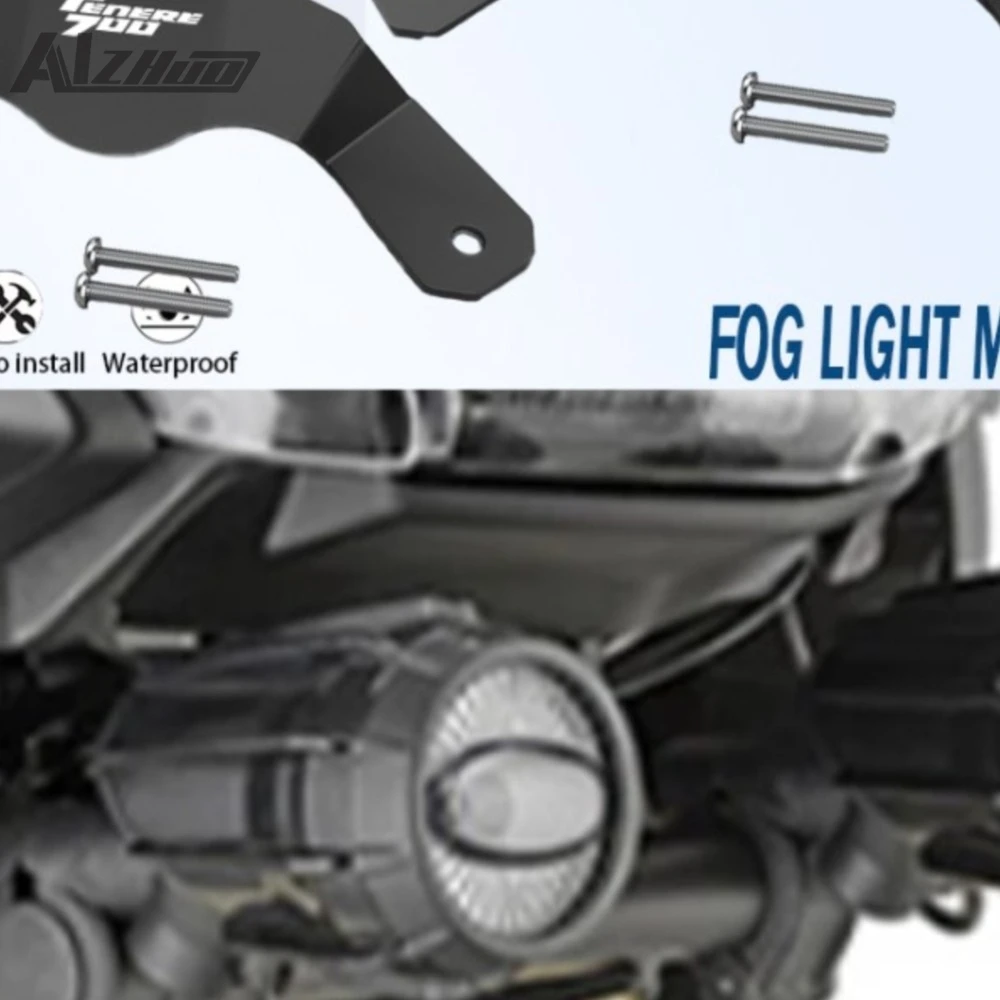 

For Yamaha Tenere 700 XTZ700 T700 2019-2024 T700 Rally 2022-2024 Auxiliary Light Fog Lamp Spotlight Bracket Tenere700 World Raid