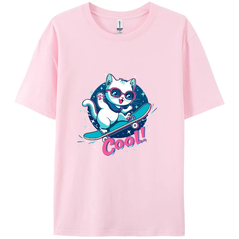 Мама, Летние повседневные футболки, Berserk женские короткие футболки, поющий Кот, футболка с графическим принтом, короткий рукав, 100% хлопок, двусторонняя,.