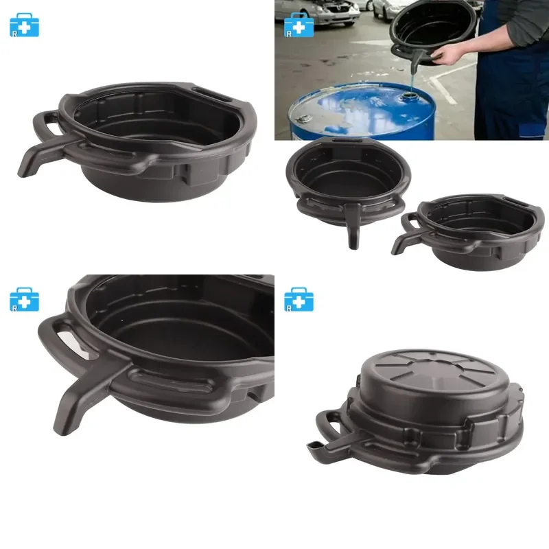 7.5L Car Oil Change Pan Portable Oil Drain Pan Oil Dish Universal Car Repair Tool
