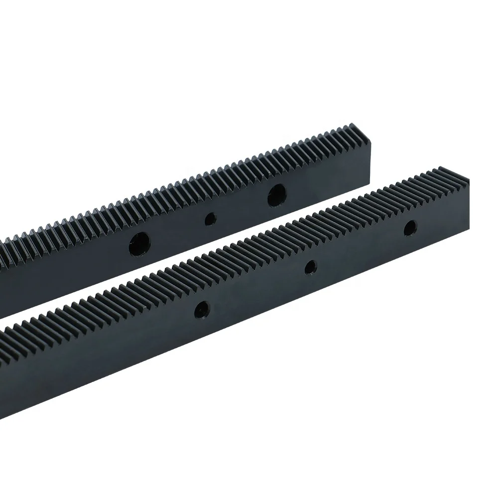 HLTNC Straight / Helical Tooth Gear Rack With Mounting Holes 1M/1.25M/1.5M/2M/2.5M/3M /4M/5M/6M/8M Length Customization for Cnc