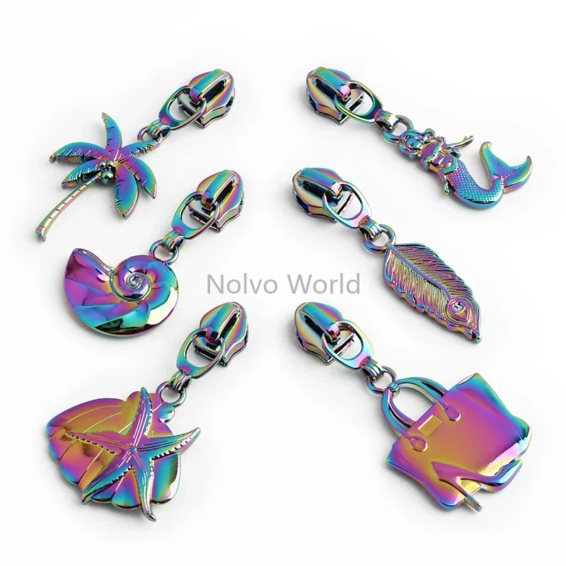 10/30/200PCS Sheep,Deer Shape 5# Nylon Metal Zipper Puller For Replace Clothes Bags Zip Head Repair Kit DIY Sewing Accessories