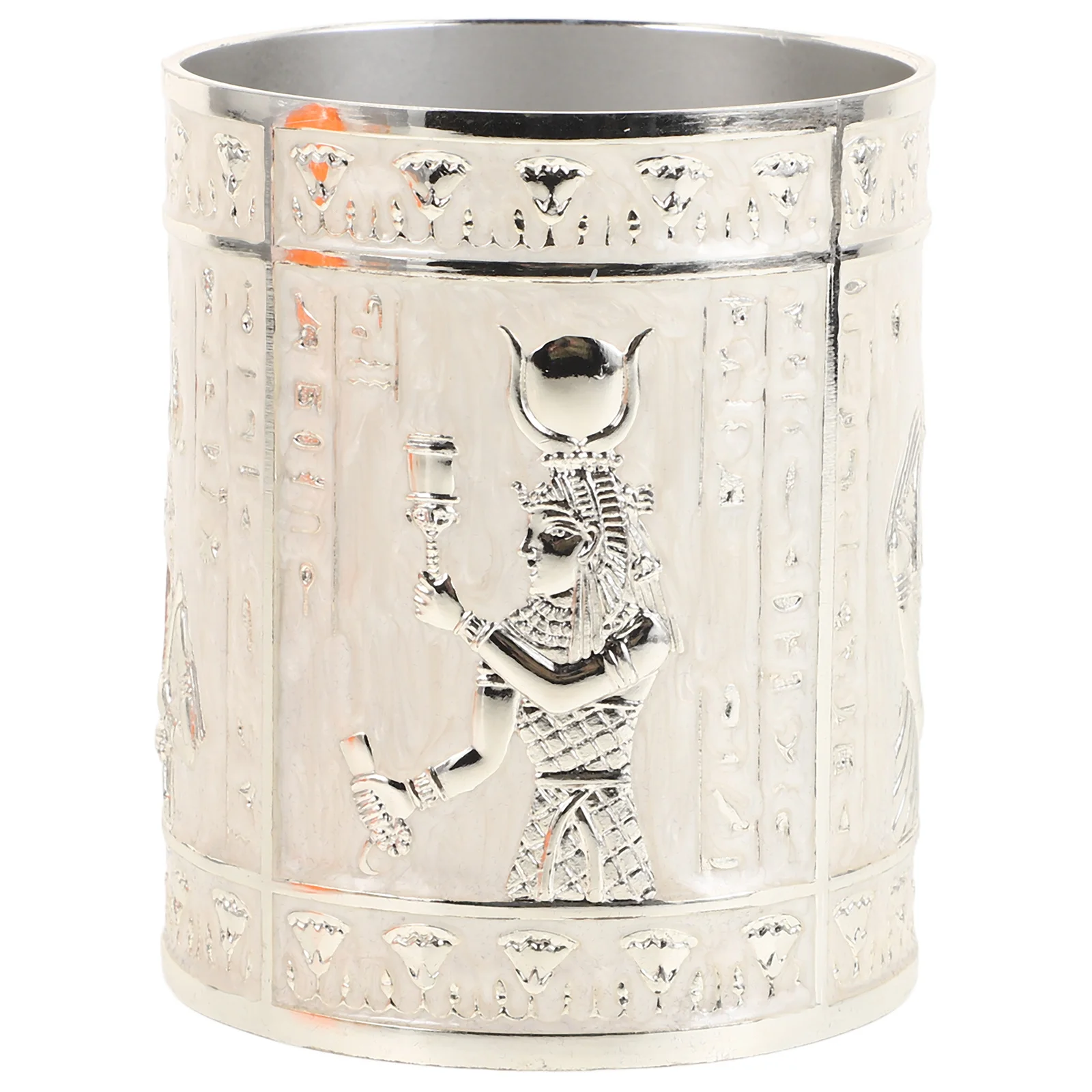 1 قطعة تمثال الله المصري حامل قلم خمر منظم سطح المكتب المعدني لمكتب غرفة الدراسة القرطاسية الحاويات فرشاة قلم رصاص #4