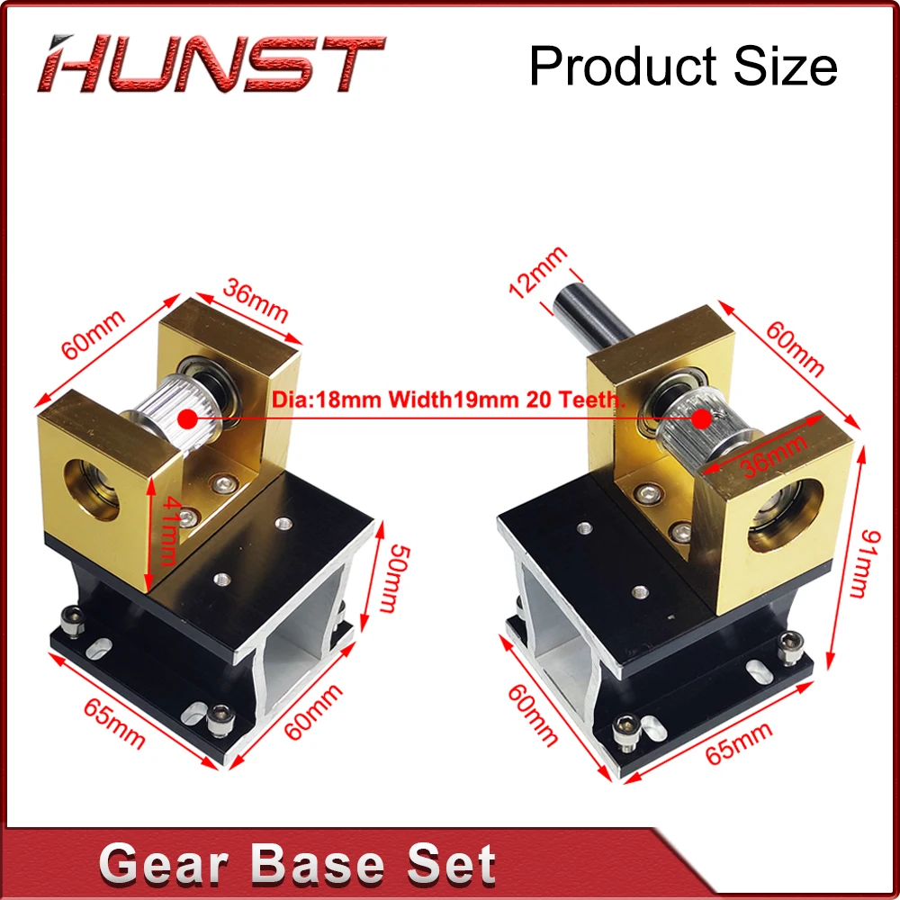 Hunst  Gear Base Set Machine Mechanical Parts Guide Rail Set for Co2 Laser Engraving Cutting Machine