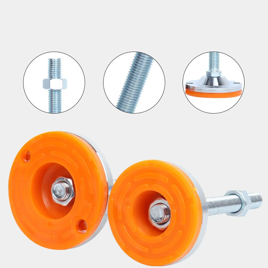 M20 M24 M30 Heavy Padded Feet  Adjustable Foot Cup/Fixed Foundation Base 100/125/150mm Galvanized Nut Thread Length 100-200mm