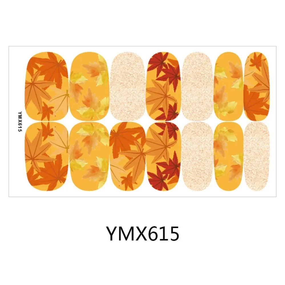 

14p Artificial Nail Art Sticker Maple Leaf Nail Sticker Squirrel With Backing water decal nail art Designs nail art decorations