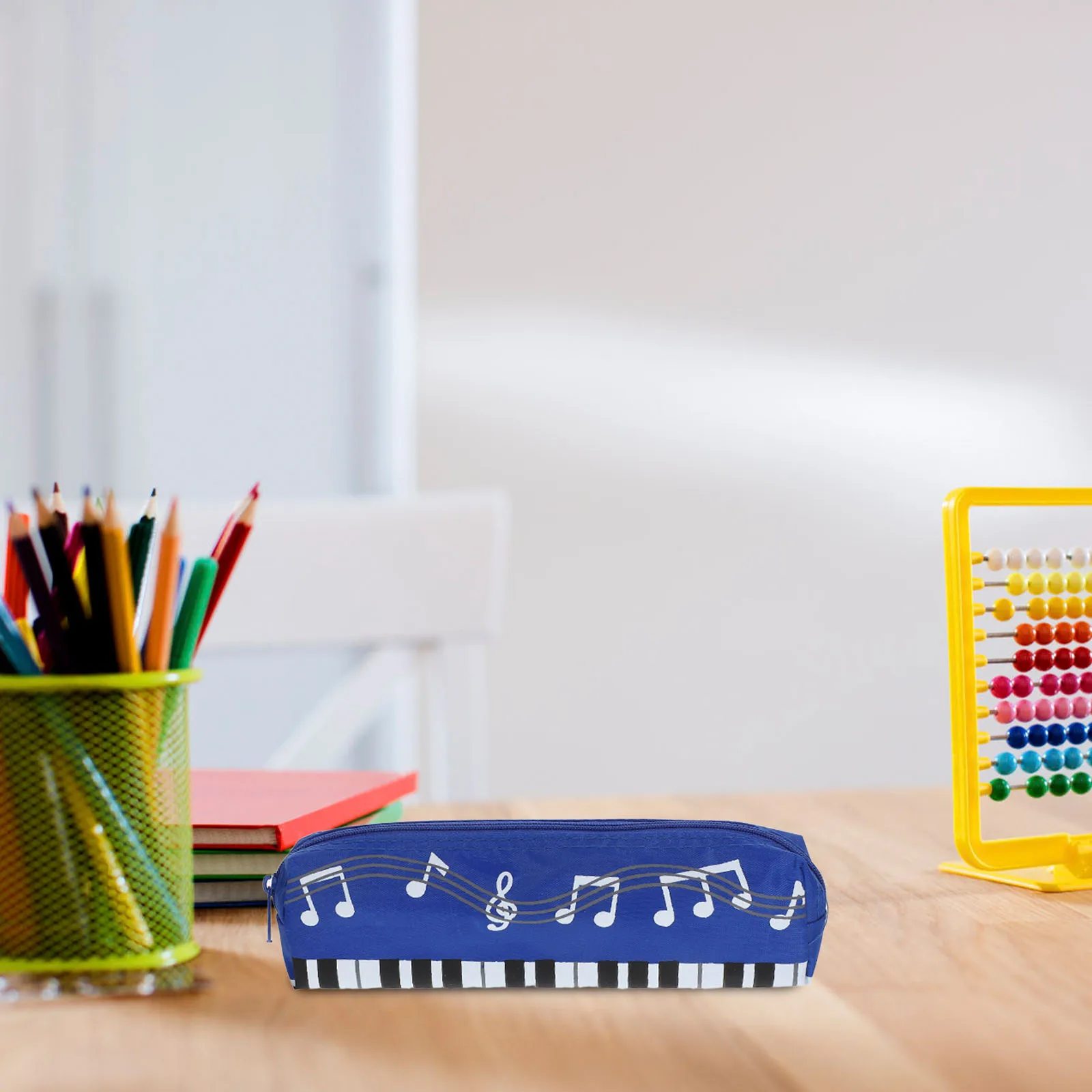 

4 Pcs Pen Bag Musical Note Piano Keyboard Oxford Cloth Girls School Supplies Zipper Pencil Case Lightweight Portable Storage