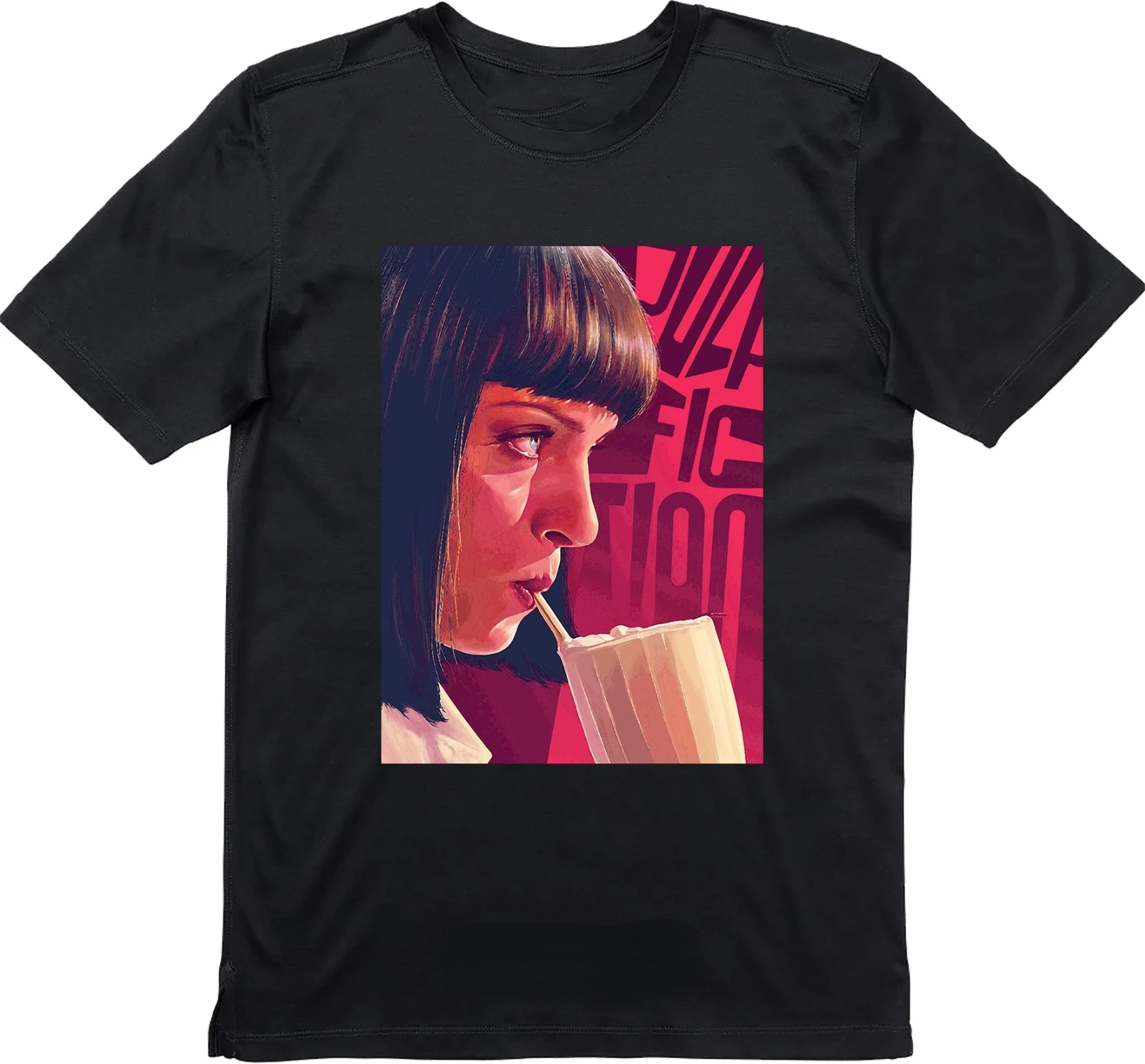 Funny Pulp Fiction TShirt Mia Wallace Quentin Tarantino Graphic Tshirts 90s Vintage Women Men Breathable Comfortable Tee Shirts