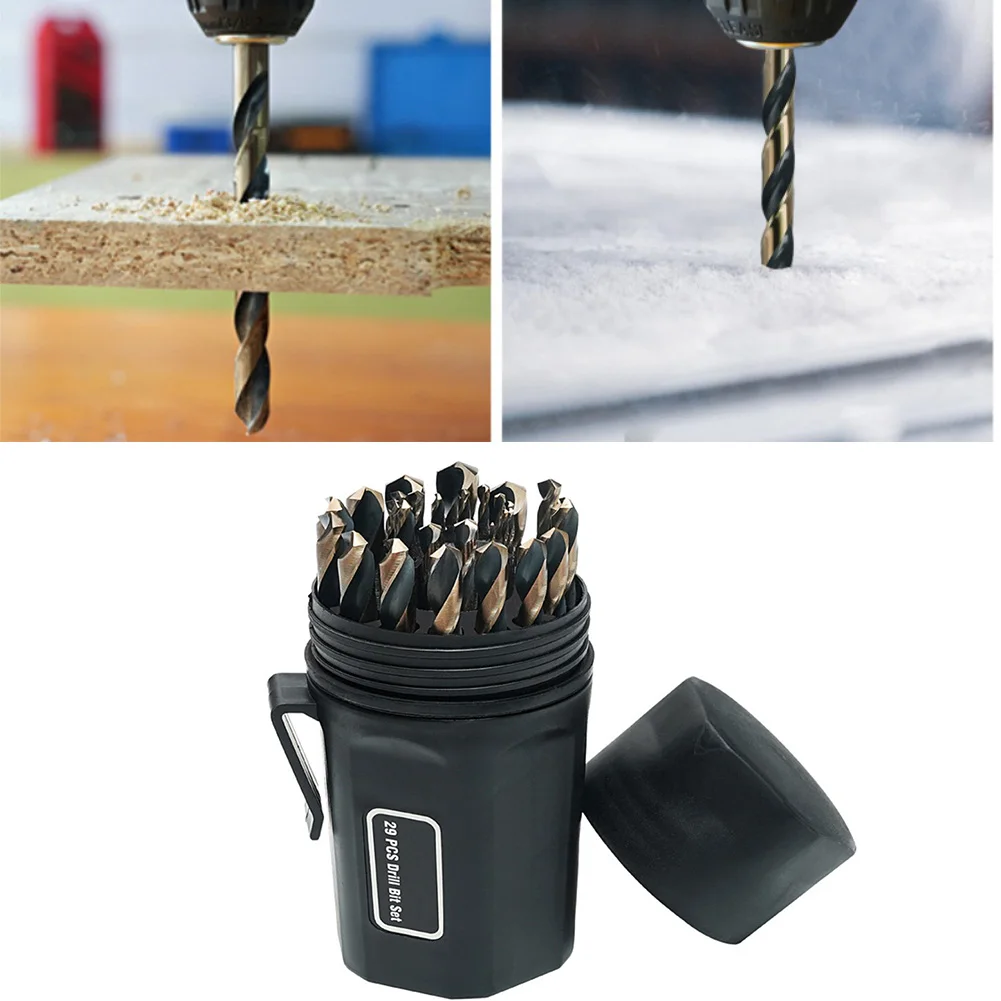 

Сверла для металла и дерева, 135 точек, 165*80 мм, 6,49*3,14 дюйма, спиральное сверло из быстрорежущей стали, 135 градусов, коробка для хранения точечного ведра