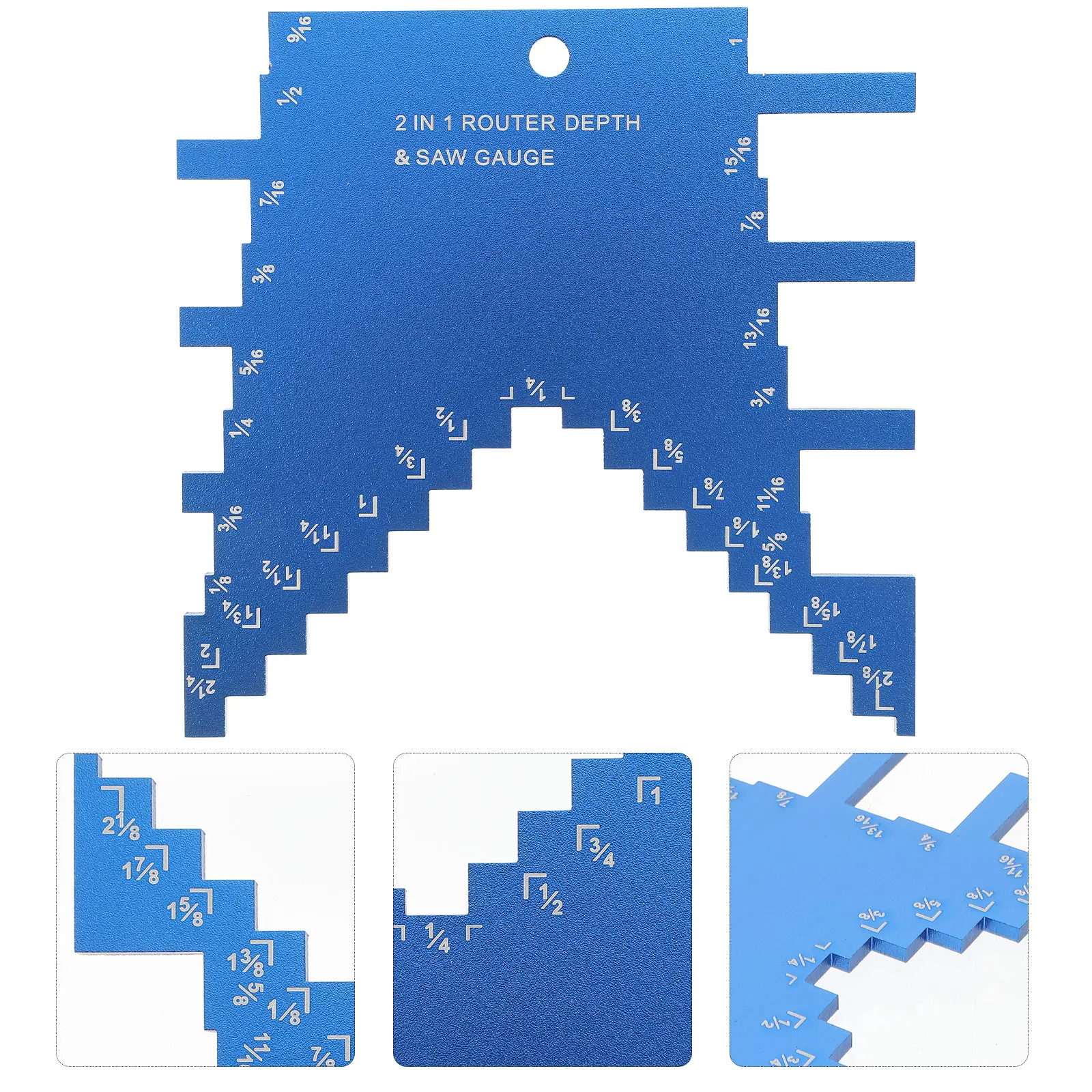 

Aluminum Alloy Step Depth Gauge for Router Table Saw Height Tool Accessories 1 8 to 2 Inch Woodworking Projects