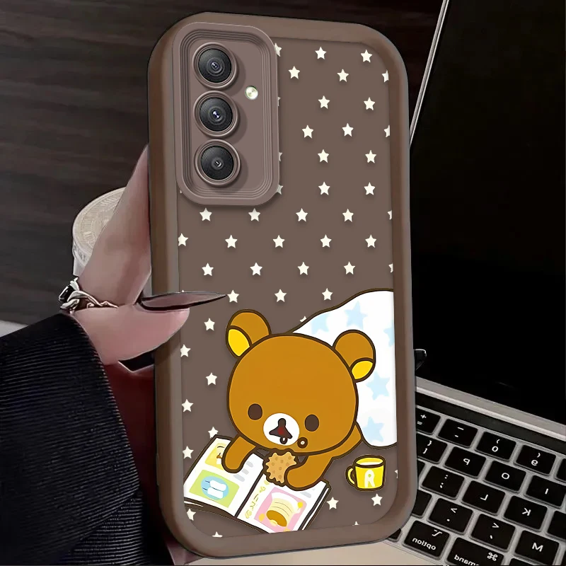 Cute Rilakkuma Bear Case For Samsung Galaxy S25 S24 Ultra S23 S22 S21 Plus FE A56 A36 A26 A16 A06 A15 A25 A35 A55 5G Soft Cover - náhled 6
