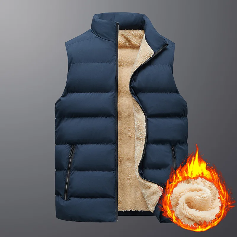 Autumn WInter Large Size Men Vest 10XL 9XL 8XL 7XL Loose Fleece Vests 150KG