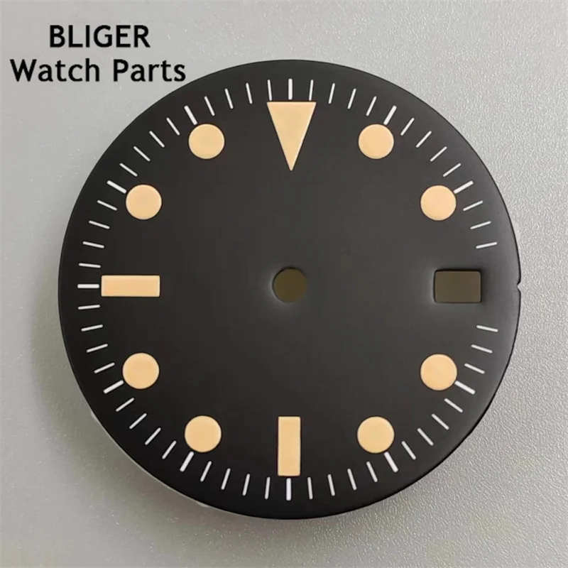 BLIGER-Cadran de Montre Sterys Noir Blanc Vert Shoous, Cadran Vert pour NH35, Fit 3.0, 39 Montres, Pièces Accessoires de Mouvement, 29mm