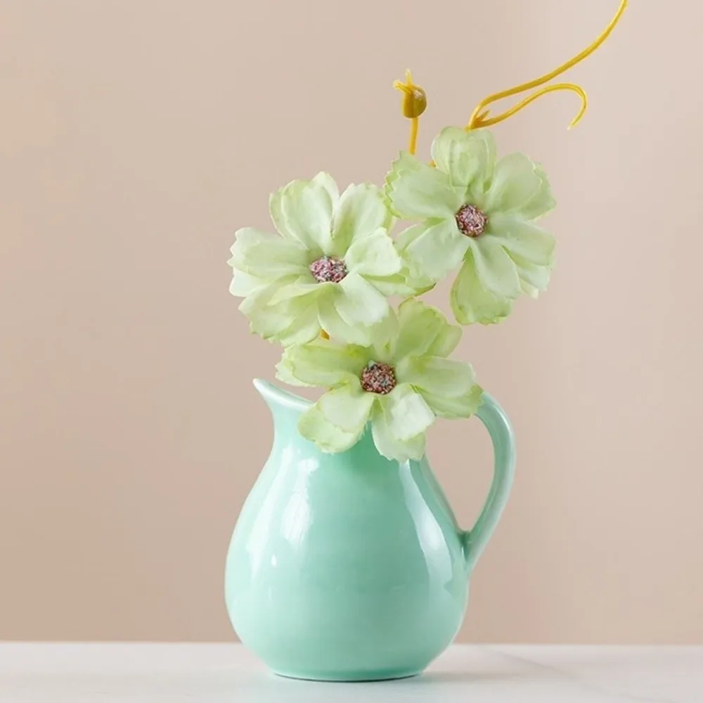 2PCS Ceramic Vase Fridge Stickers Exquisite Personality Mini Plant Vase Decorative Colorful Fridge Magnets