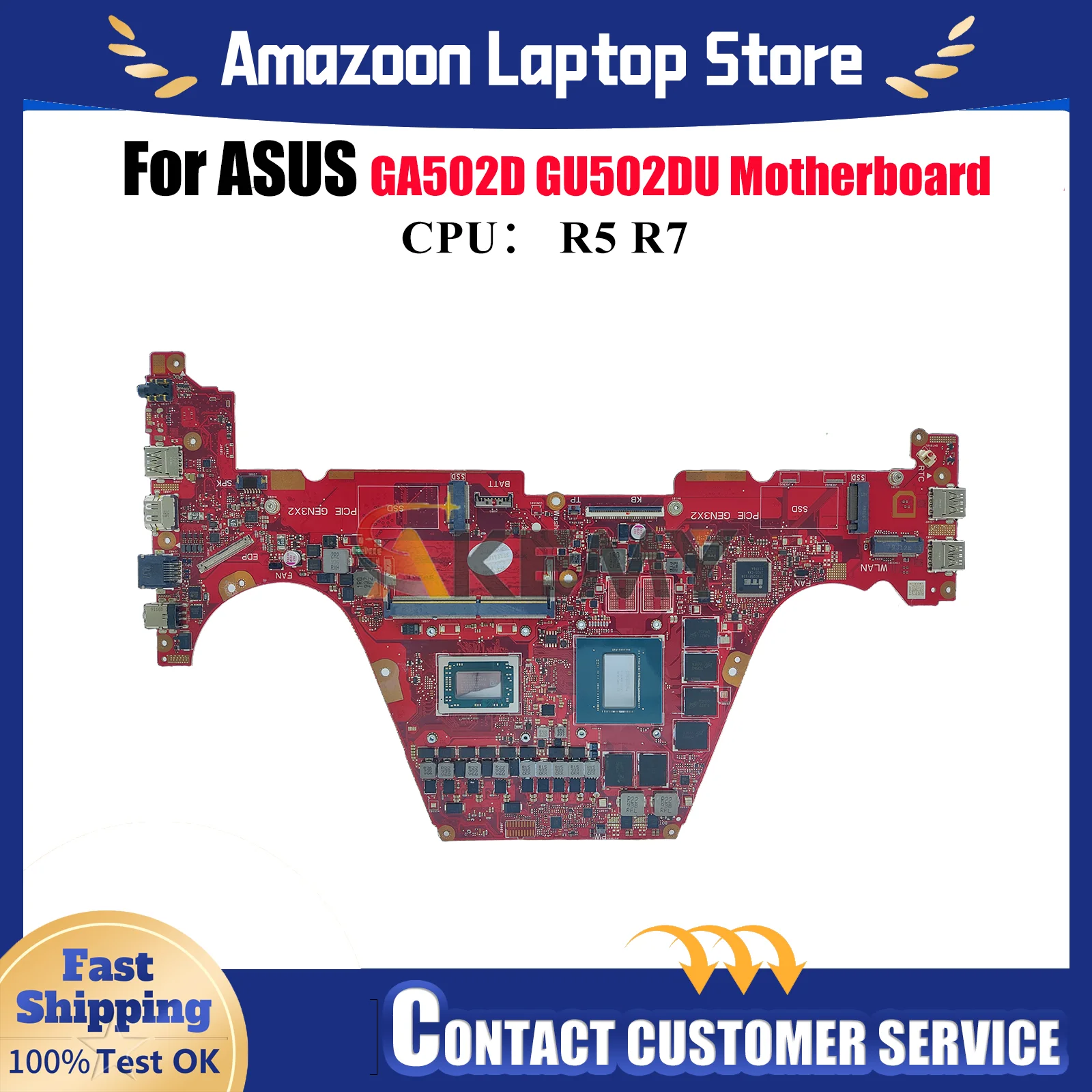 

GU502DU Материнская плата для ноутбука ASUS ROG Zephyrus M15 GU502DU GU502D GA502D Материнская плата для ноутбука с процессором R5 R7 100% tests OK stk