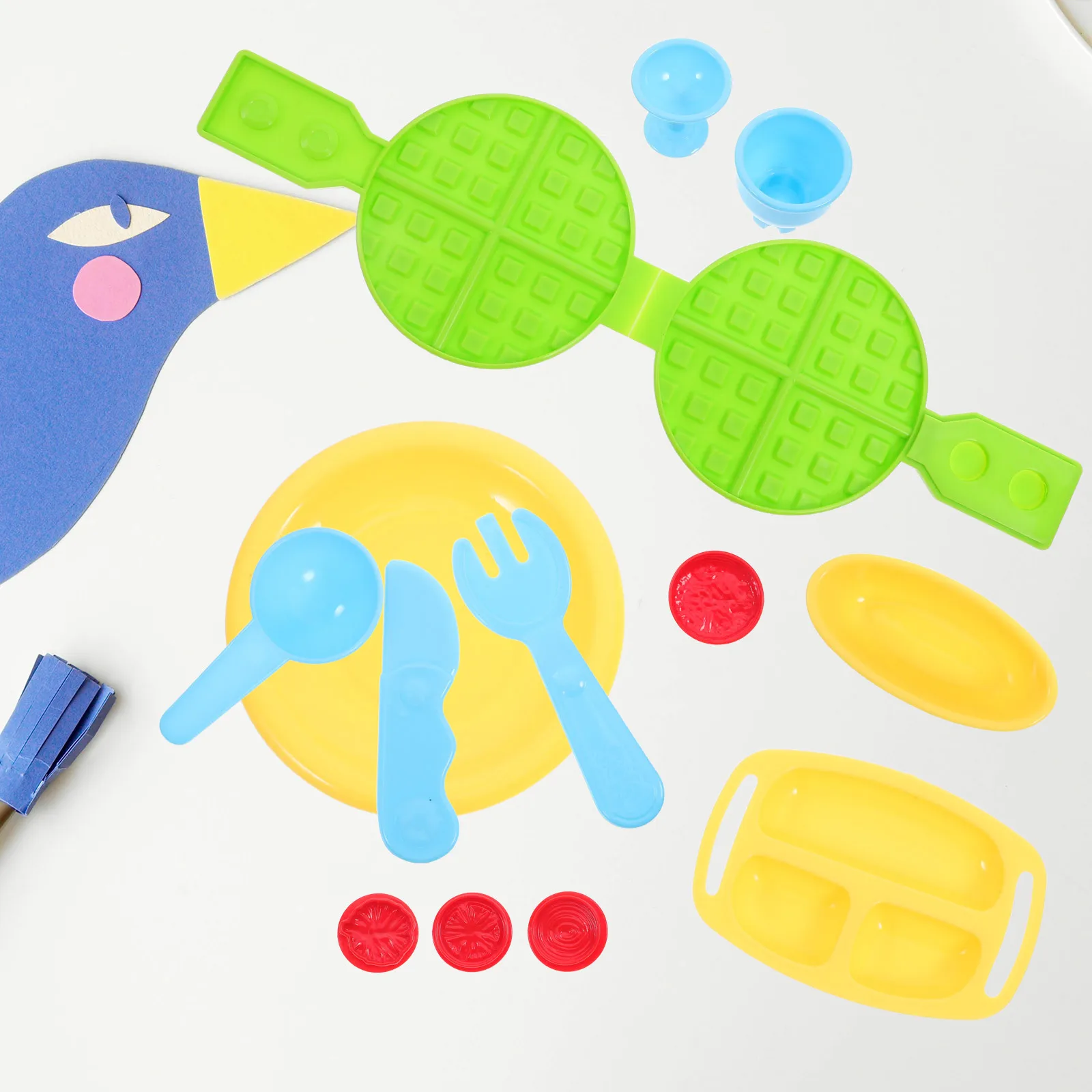 1Set Kit di stampi in argilla colorata Strumenti creativi per plastilina per bambini Set di stampi per taglio a rotolo fatti a mano fai-da-te Migliora l'immaginazione