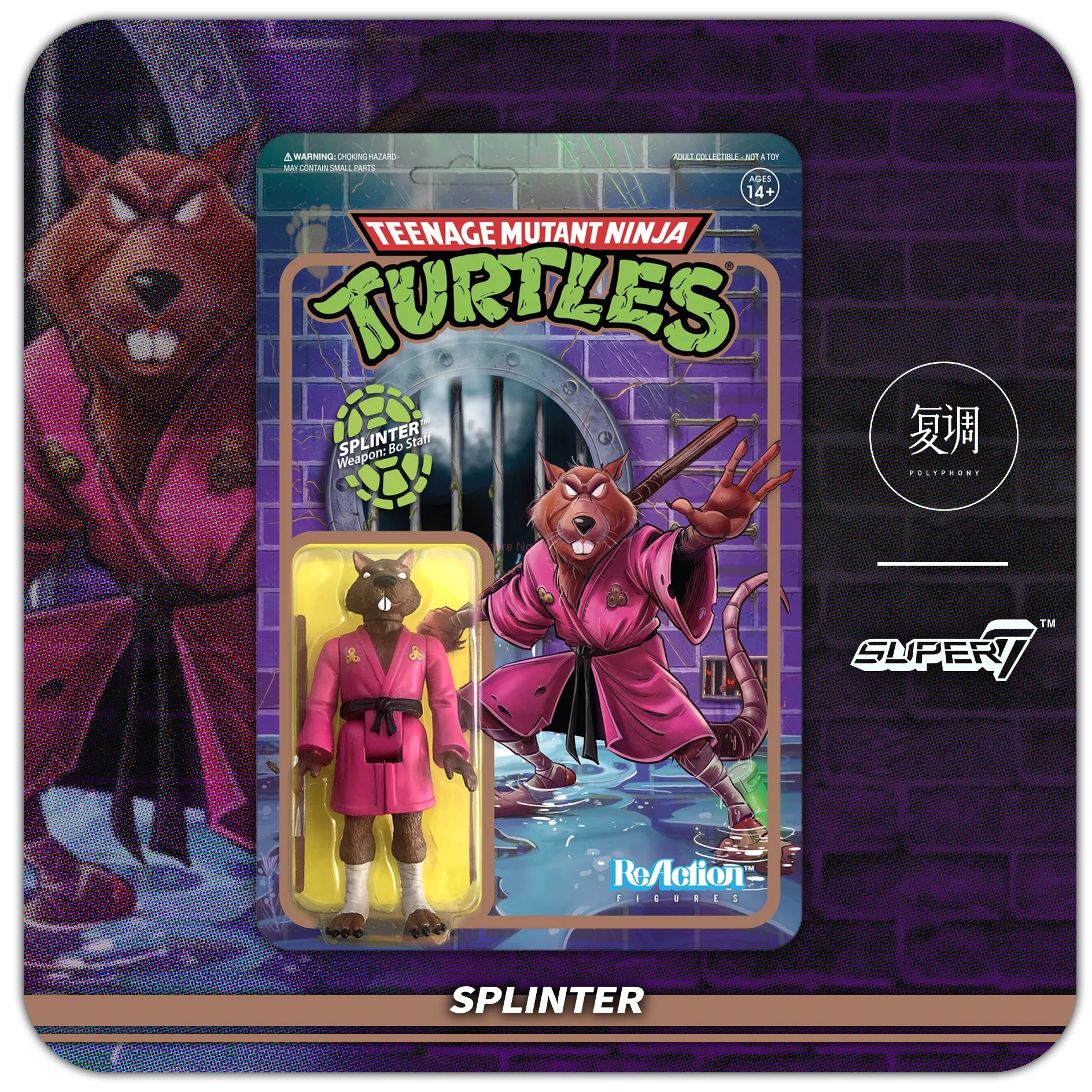 En Stock Super 7 Tortugas Ninja Tarjeta colgante Serie 2 Krona Raphael Sprint Película Accesorios Regalo