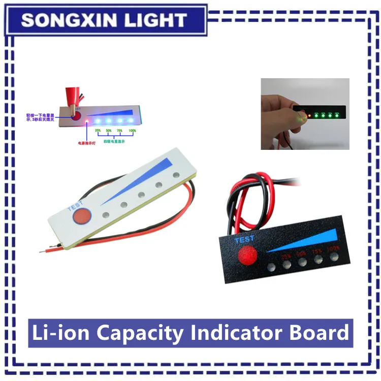 1S 2S 3S 4S 5S 4.2V-21V Lithium Battery Li-po Li-ion Capacity Indicator Board Power Display Charging Charge LED Tester