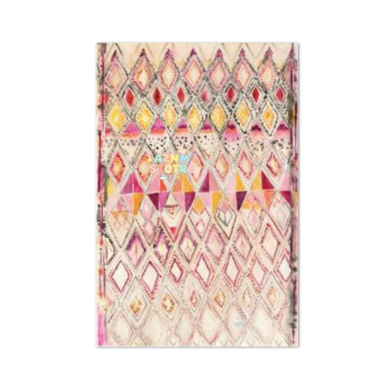 Vintage Pink Rug Art Prints Boho Wall Decor Eclectic Poster , Ancient Gate Morocco Door Art Canvas Painting Artwork Pictures