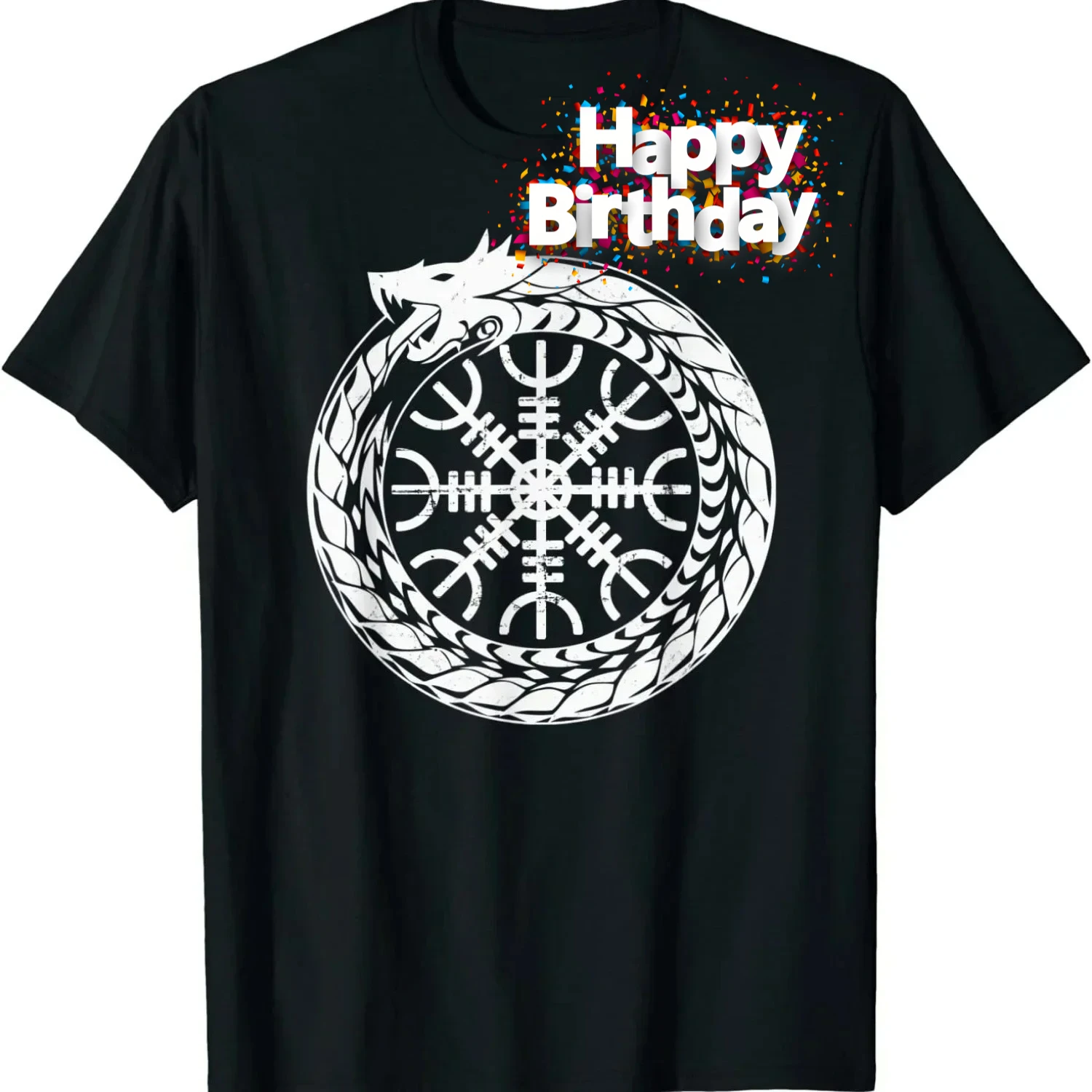 Le casque de la terreur. T-shirt avec symbole de protection runique, 100% coton, col rond, manches courtes, décontracté, pour hommes, taille S-3XL