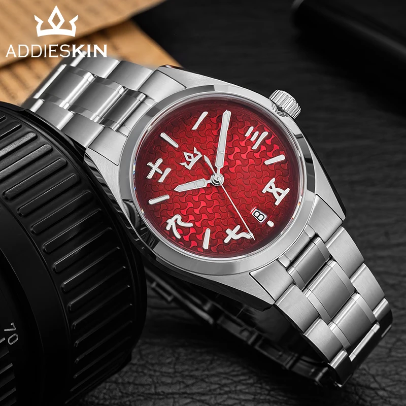AddiesKin New Men's Automatic Mechanical Watch Miyota9015 Calendar Sapphire Glass Watches Waterproof Luxury Wristwatch for Men