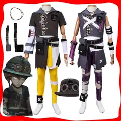 Kids Disguise Isha Arcane Cosplay Children Costume Arcane Isha Fantasy Clothes Hat Belt for Boys Outfits Halloween Carnival Suit