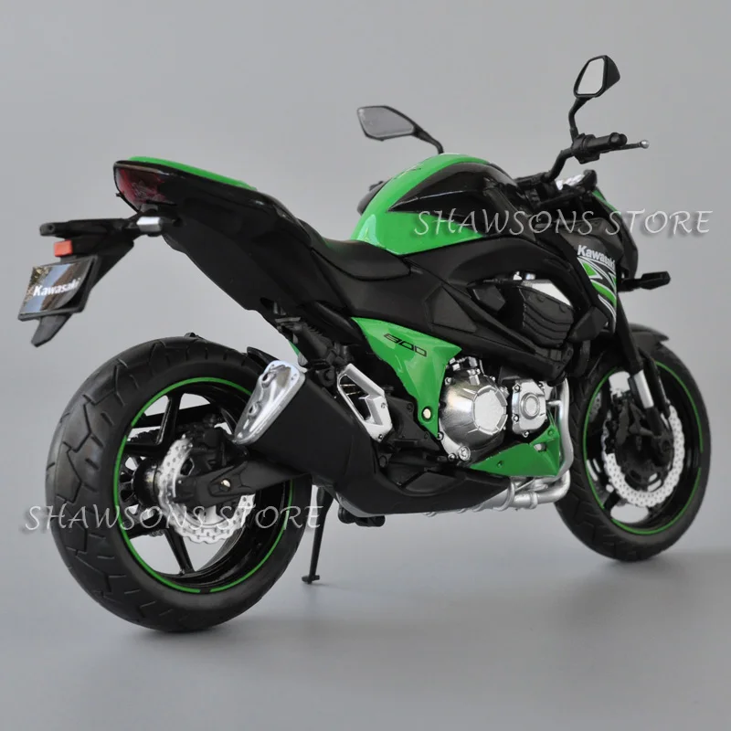 1:12 Scale Diecast Motorcycle Model Toys Kawasaki Z800 Sport Bike Miniature Replica