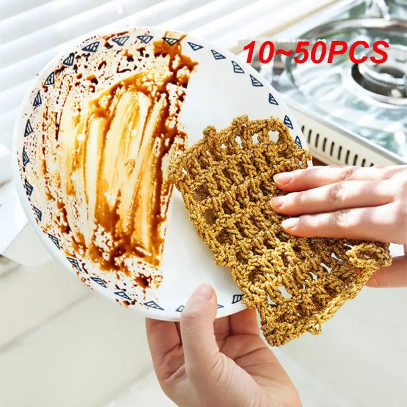 10~50PCS Dishwashing Towel With A Lanyard Space Saving Strong Water Absorption Porous Fibers Quickly Absorb Water Kitchen