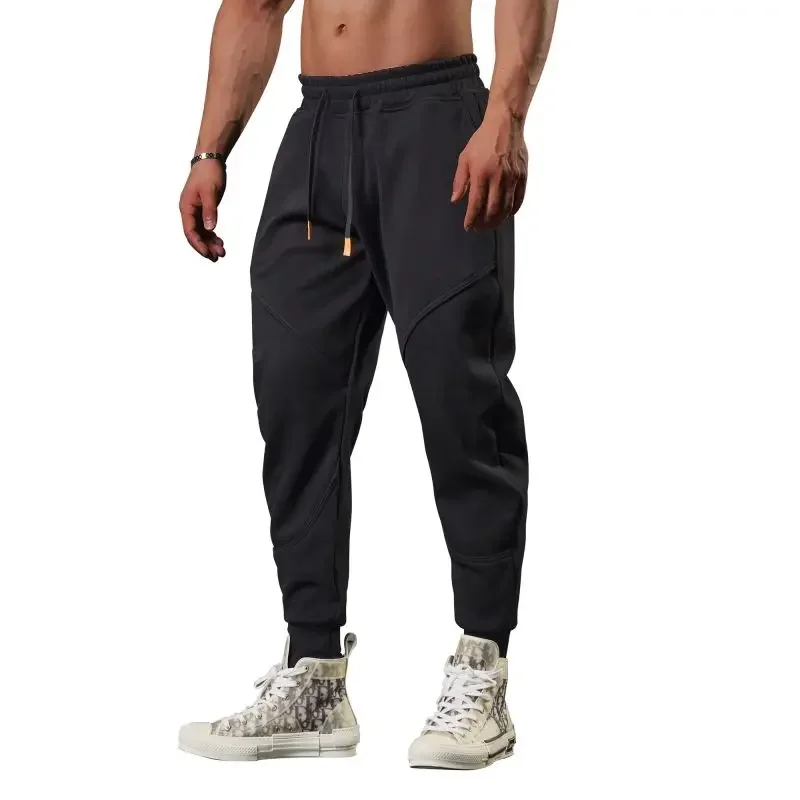 

Plain Cropped Trousers Sweatpants for Men Autumn and Winter Cotton Loose Slacks Xxl New Items in Korean Y2k Gym Man Sports Pants