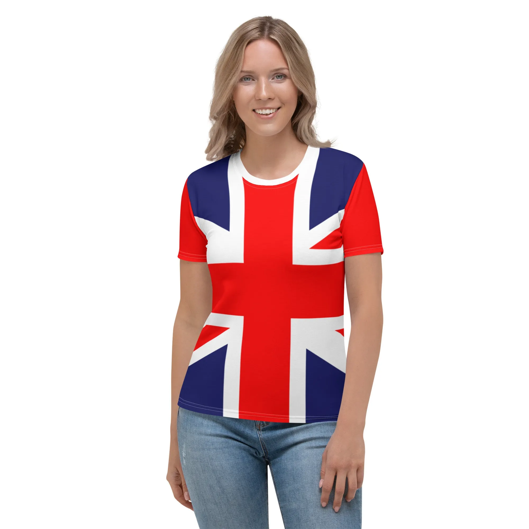 

New Women's Union Jack T Shirt 3d Britain Print Short Sleeve Tops Tees Streetwear Female Tshirt Fashion Woman Clothing