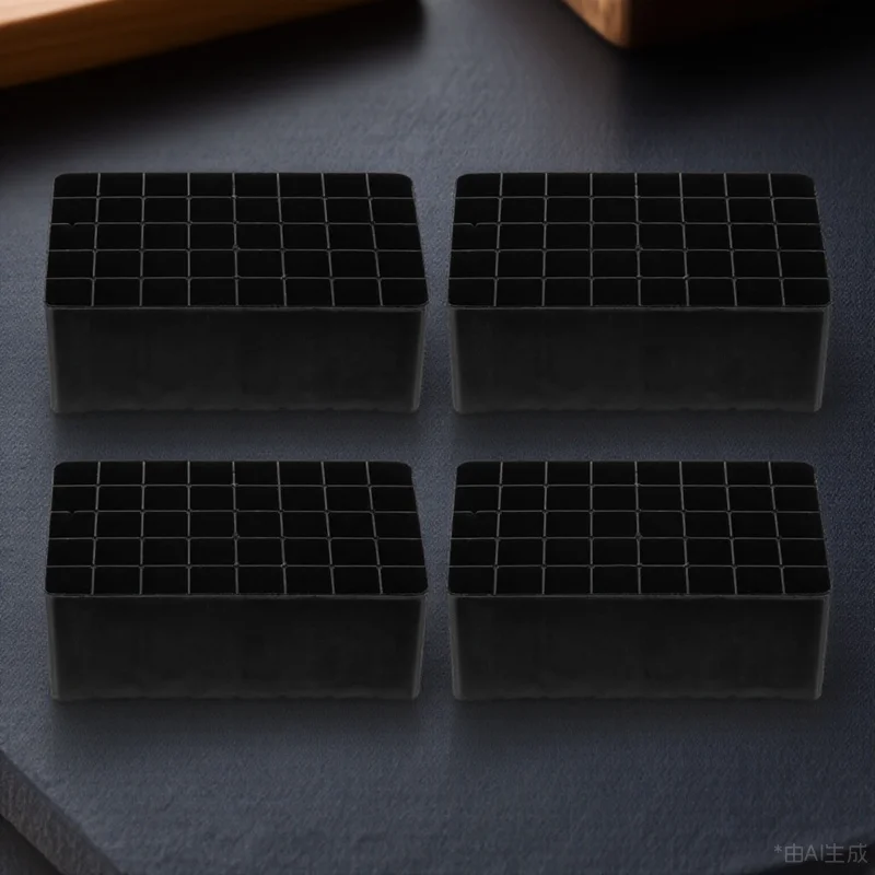 

4pcs Sturdy Lightweight Pp Plastic Mark Pen Holders Pencil Containers Desktop Stationery Organizers For Cosmetics Solid Color