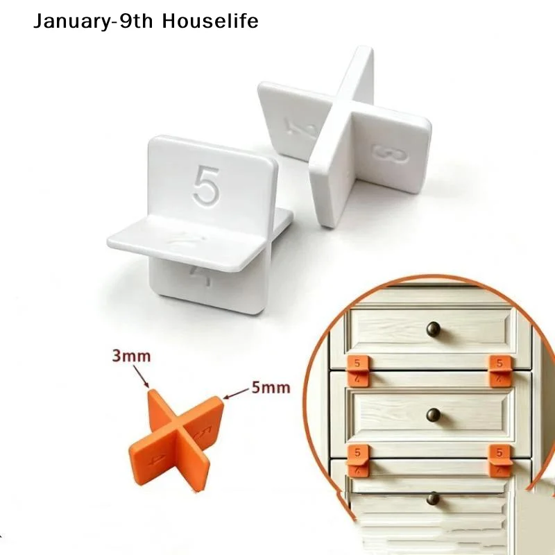 2/4Pcs Easy Install Drawer Spacer Set Cabinet Door Seals Joints Brackets Fits Desks Common BoardsJanuary-9th Houselife