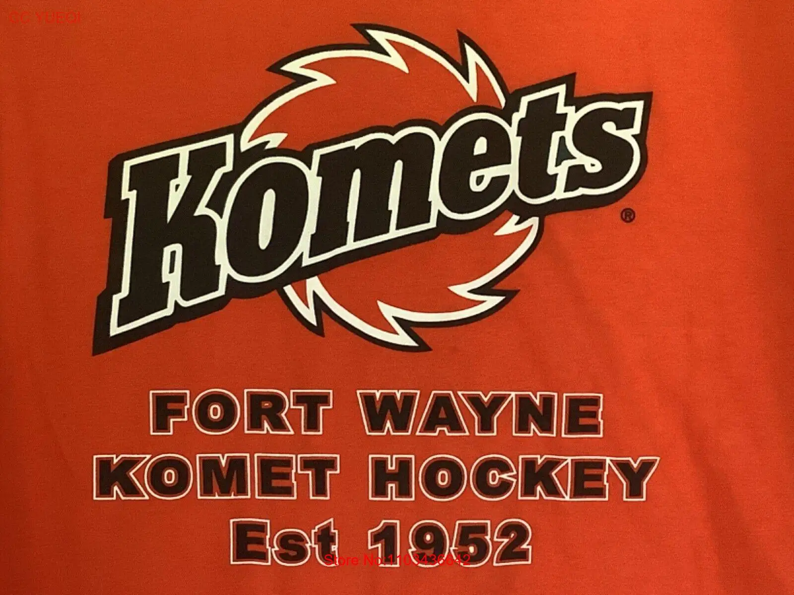 Хоккейная команда Форт Уэйн Оранжевая Футболка sz L большого размера 1952