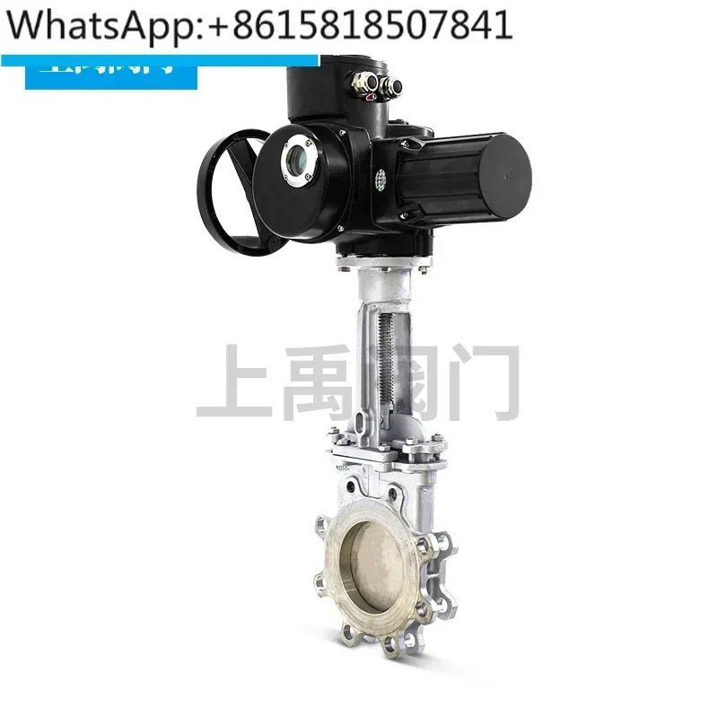 전기 공압 클램프 나이프 유형 게이트 밸브 PZ9/673H-10C 주철 스테인레스 스틸 수동 플러그 플레이트 슬러리 배출 밸브