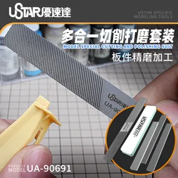 Model sanding set Metal file sponge sanding strip Water spout grinding and polishing set For Mecha military model