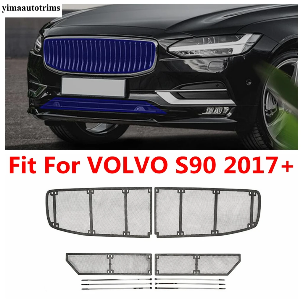 

Car Front Grille Insert Net Insect Screening Mesh Protective Fit For VOLVO S90 2017 2018 2019 2020 Auto Accessories Exterior Kit