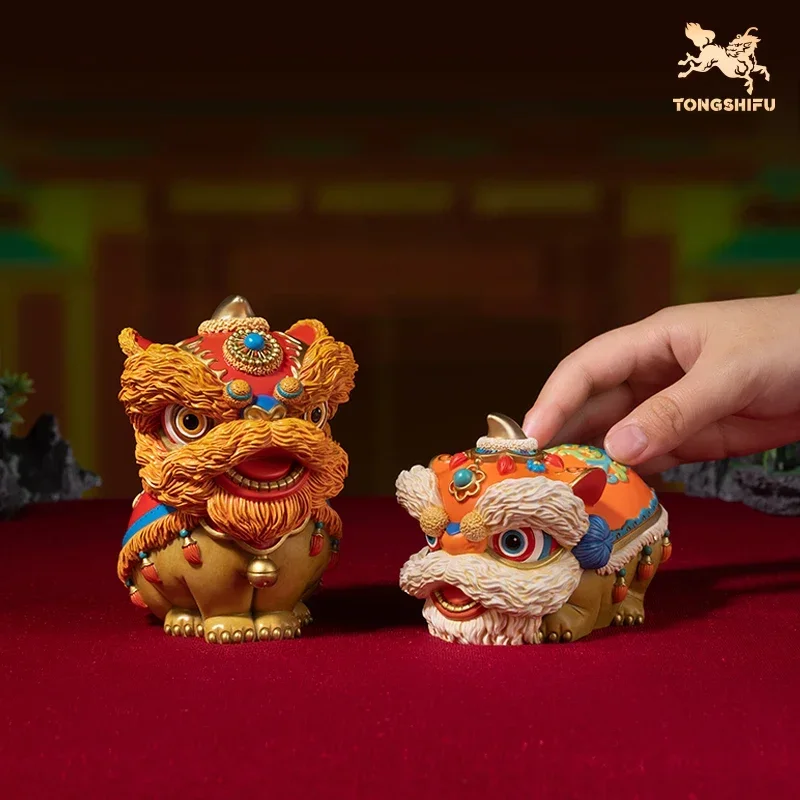 

Chinese Lucky Lion Dance Action Figures Chinese Traditional Culture Desktop Collection Holiday Bring Wealth Good Fortune Gifts