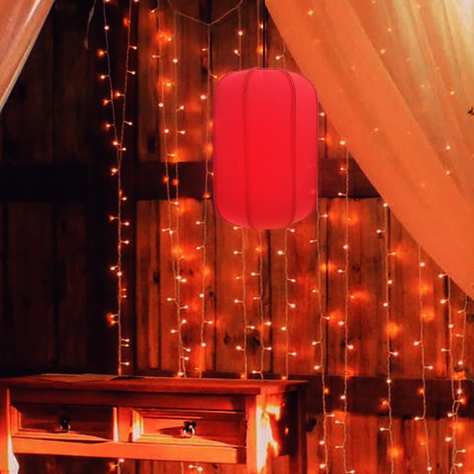 

Chinese Style Lantern Shade Lampshade Fabric Cover for Bedroom Living Room Decor Dust Protection Warm Atmosphere Lighting