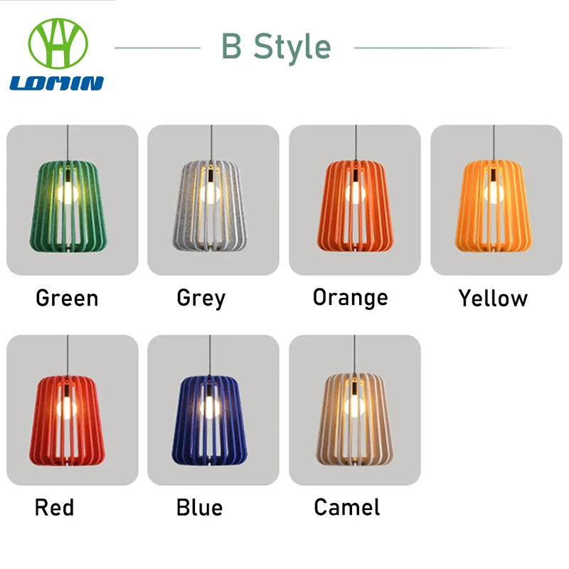 Lomin Danish Designer Felt Chandelier Creative Sound-Absorbing Pendant Light for Hotel Restaurant Café Bar Modern Room Lighting