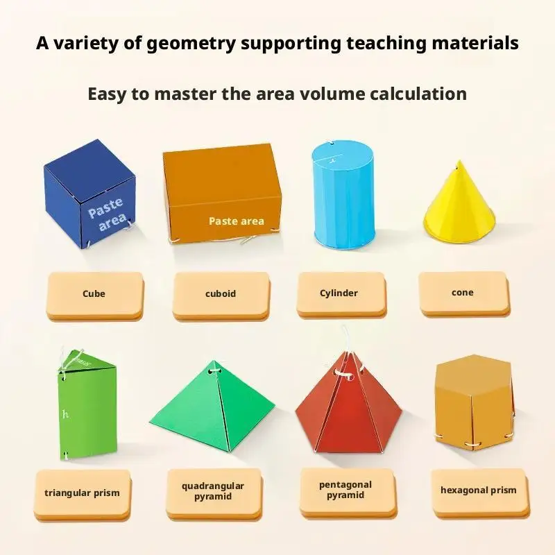 3D Geometry Quiet Book for Kids - Montessori Educational Toys | Spatial Thinking Training | DIY Math Learning Activities
