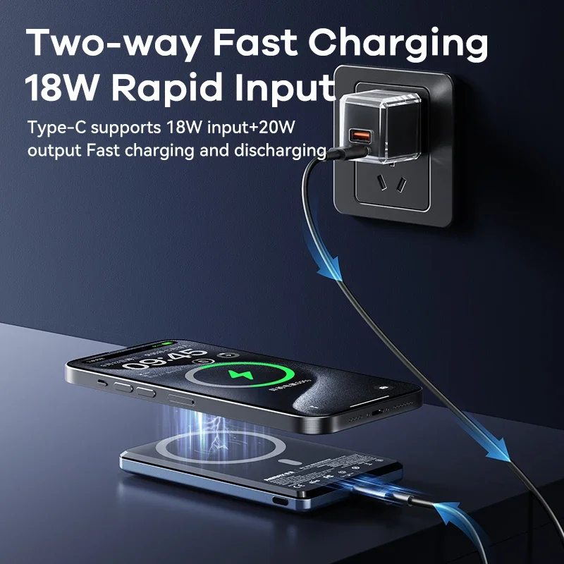 REMAX Alloy Magnetic Power Bank Wireless Charger For iPhone 15 Pro MAX 13 12 Xiaomi 14 Samsung S23 Portable PowerBank Ultra Thin