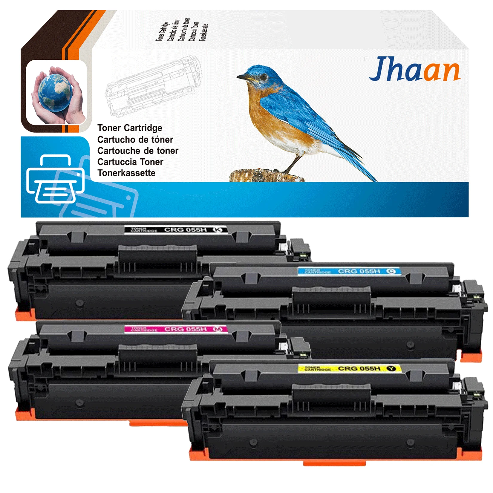 Jhaan 055H Tonerkartuschen Kompatibel mit Canon 055H 055 I-SENSYS MF744Cdw MF741Cdw MF743Cdw MF745Cdw MF746Cx MF742Cdw LBP660C – Detail 1