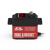 AGFRC Brushless RC Servo B53BHP V2 HV 20KG Upgraded Steel Gear Programmable Digital Standard Servo for 1/10 RC Car Boat Crawler
