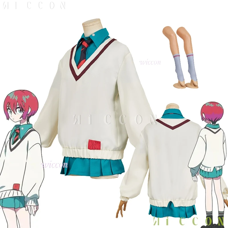 

2025 GQuX Amate Yuzuriha Machu Cosplay Costume Anime Civilian Clothes Halloween Party Women Clothes School Skirt Vast Tie Ful